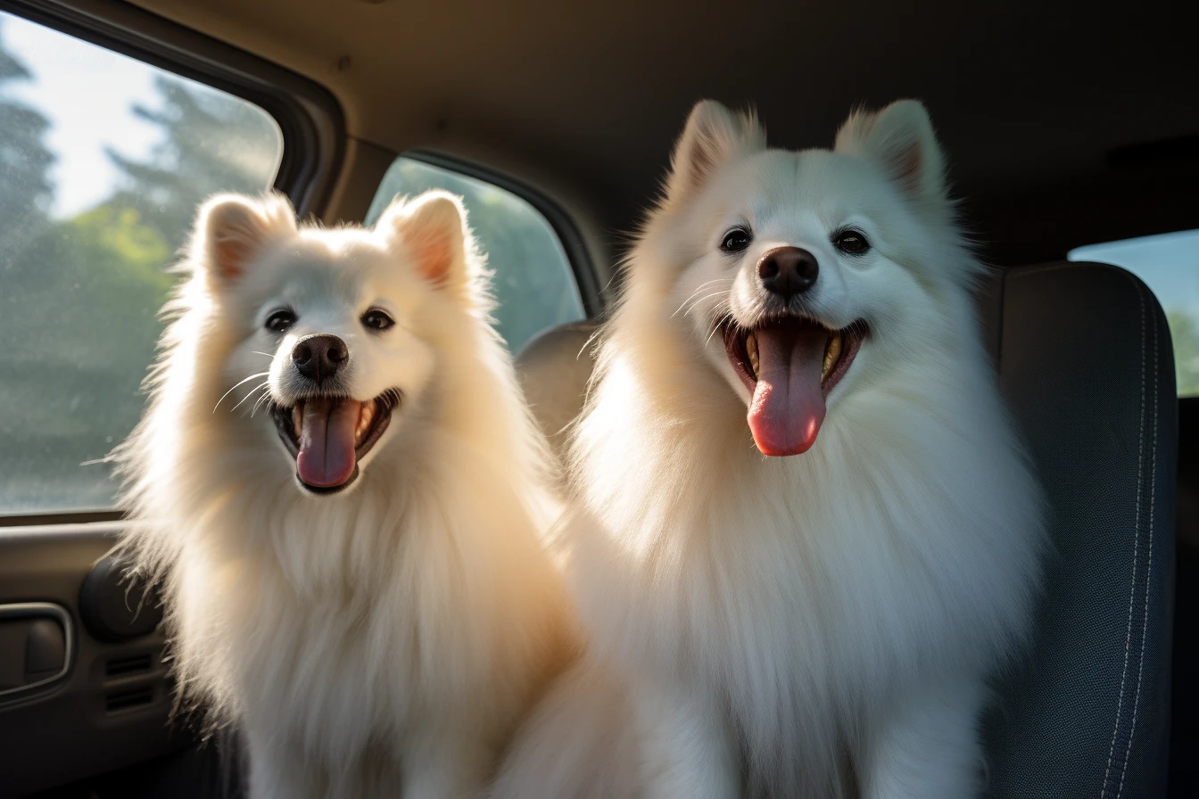 Jeep Compass Dog Carrier Car Seat for American Eskimo Dog
